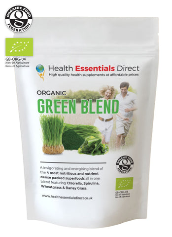 green blend spirulina chlorella wheatgrass barley grass