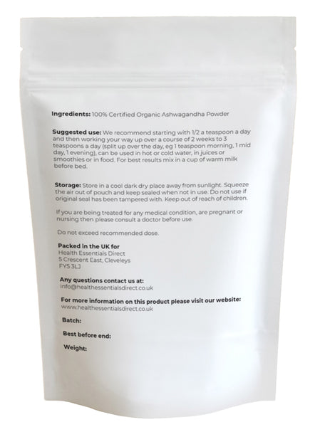 organic ashwagandha powder