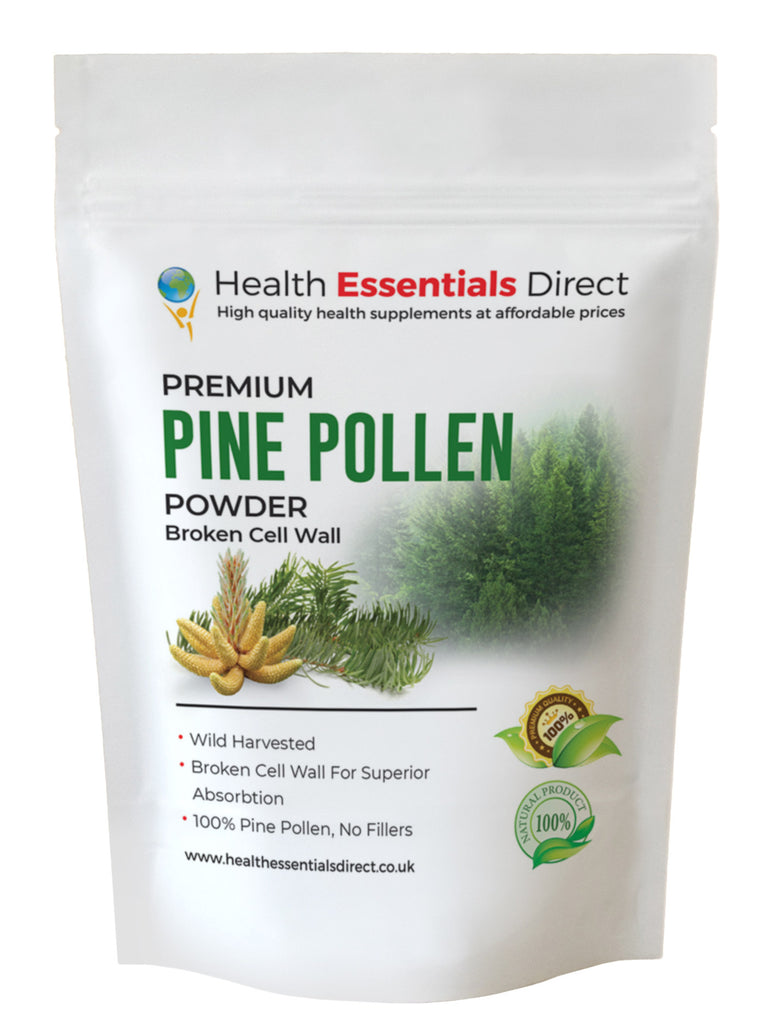 99.5% Shell Broken Pine Pollen Powder - 8.8 Oz (250g), Certified Organic, Raw Wild Harvested Superfood