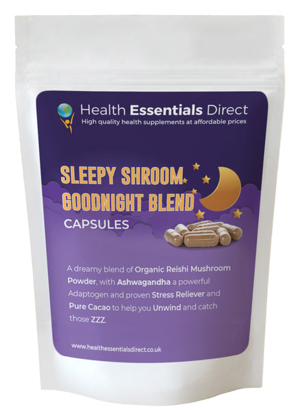 sleep aid reishi mushroom, ashwagandha cacao